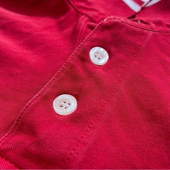 Polo Ralph Lauren Shirt Mens Large Shirt Red Blackwatch Big Pony - Discoloured - Picture 8 of 14